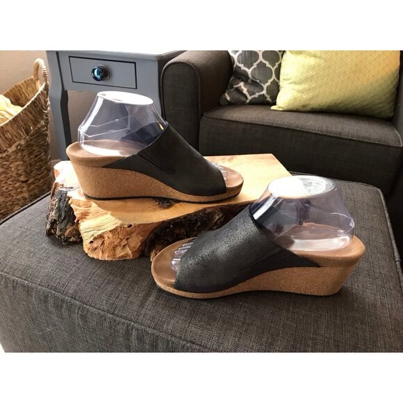 Birkenstock Papillio Namica  Wedge Slip on Sandals Size  8.5/39 in Black - Picture 3 of 9